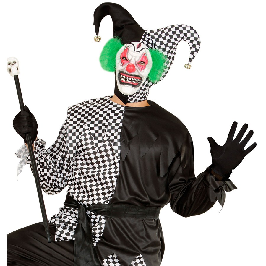 Tröte Hupe Clown silber-schwarz , günstige Faschings Accessoires